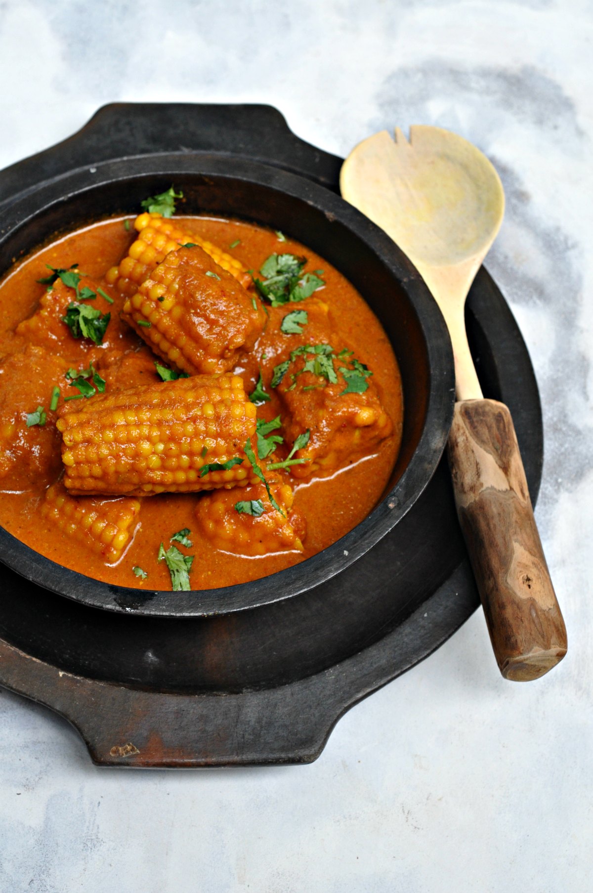 Spicy Corn Curry Corn on the cob curry Bhutte ki Sabji Sinamon Tales