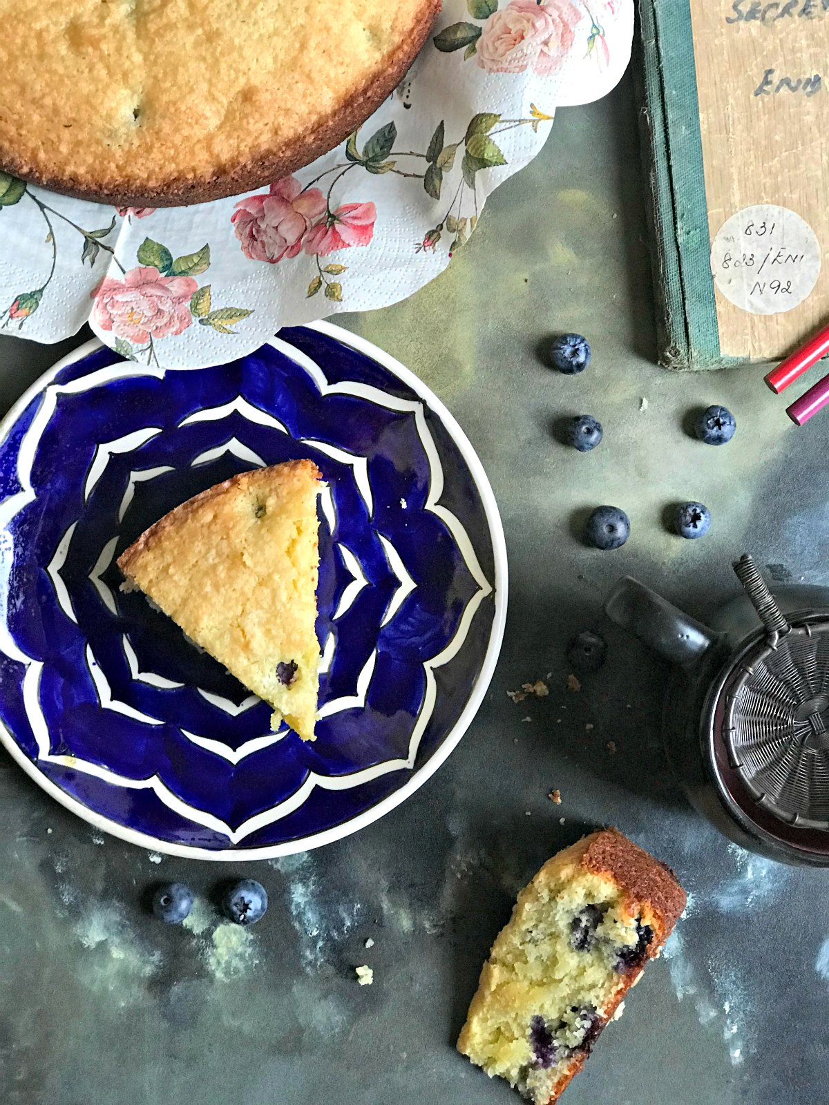 Almond Coconut Blueberry Cake Moist Old Fashioned Sinamon Tales